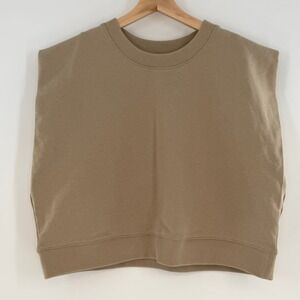 Anthropologie BA Sleeveless Sweatshirt Stone Size Medium